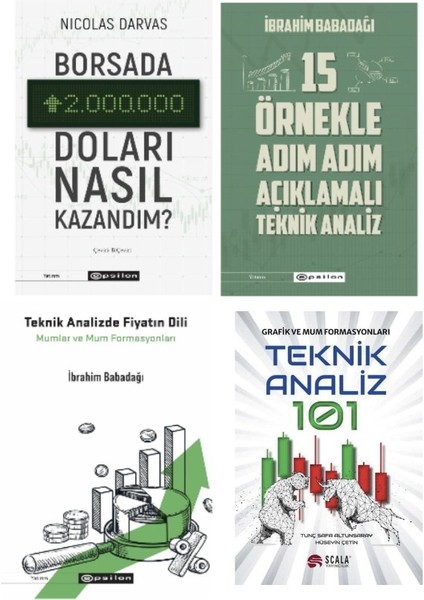 Borsada Iki Milyon Dolari Nasil Kazandim +15 Ornekle Adim Adim Aciklamali teknik Analiz+ Fiyatin Dili+ Teknik Analiz 101=(4KITAP)