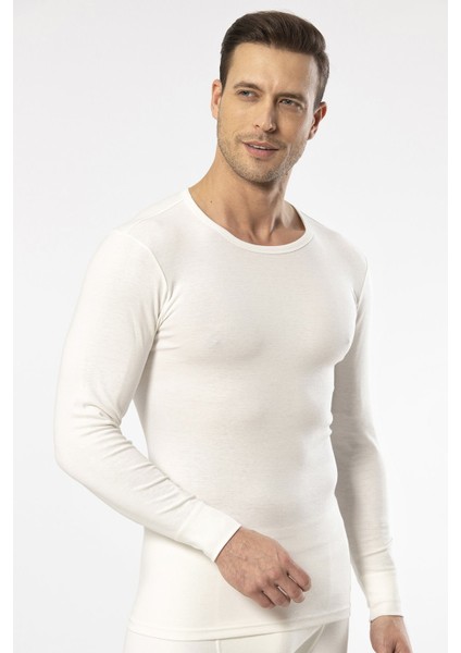- Termal Uzun Kol Bisiklet Yaka 1603/BEYAZ