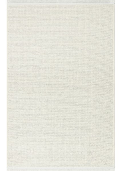 Liza Kilim Liz 01 White Yumuşak Tuşeli Çamaşır Makinesinde Yıkanabilen Kaymaz Tabanlı Şık Kilim