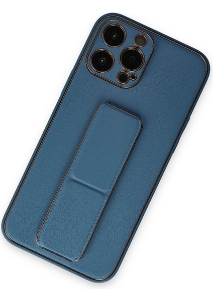 iPhone 13 Pro Kılıf Coco Deri Standlı Kapak - Açık MAVI-(5796) - M419K808-R43419 fiyatları