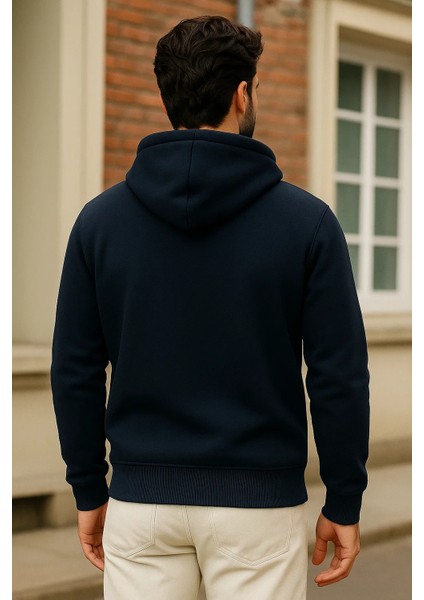 Erkek Kışlık Lacivert Oversize Uzun Hırka Sweatshirt indirimleri