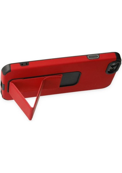 iPhone 6 Kılıf Mega Standlı Silikon - KIRMIZI-(5796) - M071K674-R60071 fırsatları