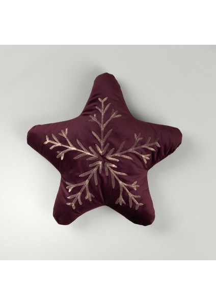 Star 37X35 cm Kırlent Bordo