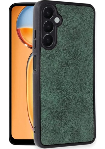 Samsung Galaxy S24 Fe Kılıf Aras Deri Kapak - Koyu YEŞIL-(5796) - M089K088-R11089 modelleri