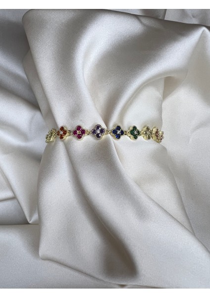 Renkli Clover Bileklik