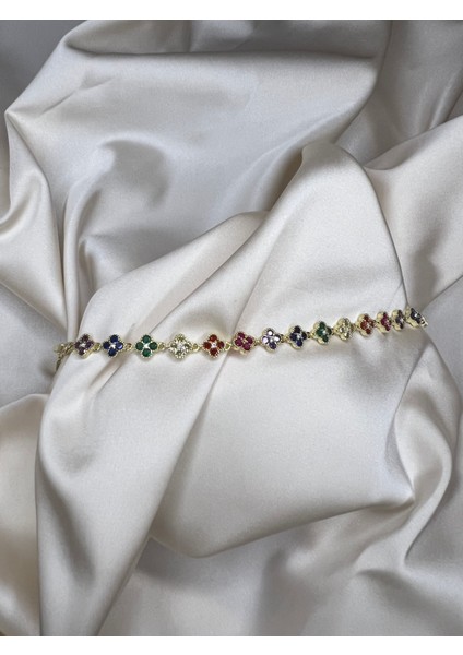 Renkli Clover Bileklik modelleri