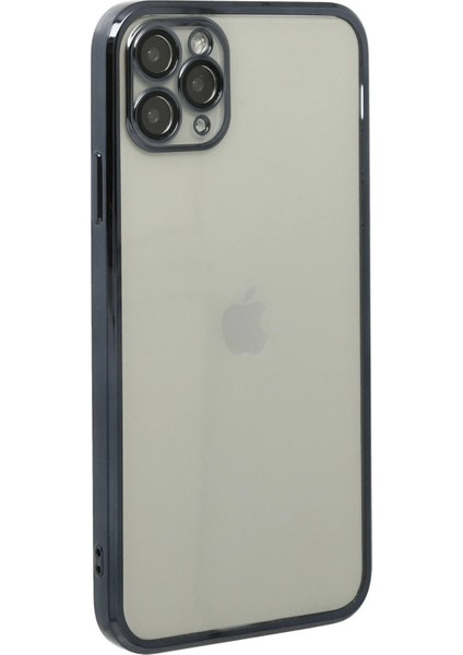 iPhone 11 Pro Kılıf Lensli Silikon - SIYAH-(5796) - M966K628-R77966 modelleri