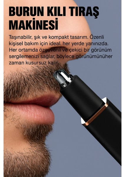 Akıllı Burun Kılı Kesme Makinesi – Su Geçirmez, Çift Taraflı Bıçak, Güçlü Mikro Motor Pilli indirimleri