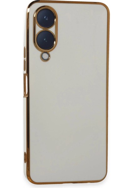 Vivo Y17S Kılıf Volet Silikon - Beyaz