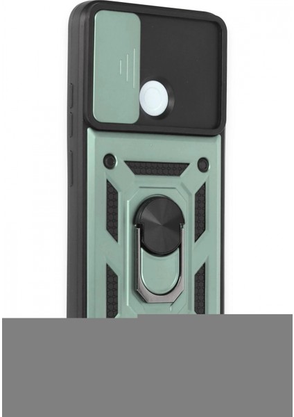 Xiaomi Redmi 12C Kılıf Pars Lens Yüzüklü Silikon - Yeşil fiyatları