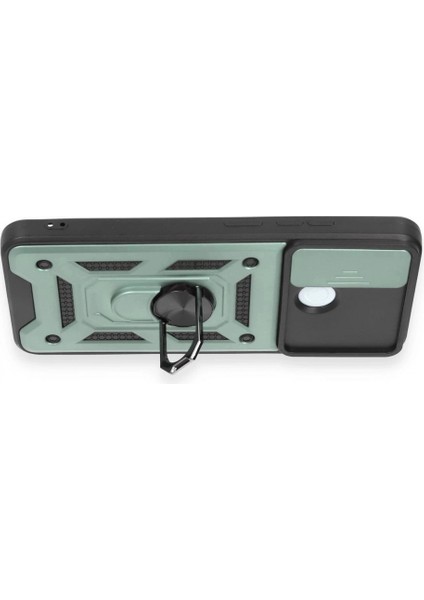 Xiaomi Redmi 12C Kılıf Pars Lens Yüzüklü Silikon - Yeşil modelleri