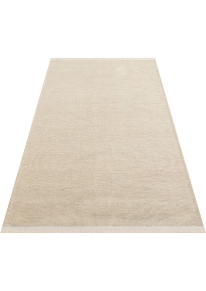 Liza Kilim Liz 01 Beige Yumuşak Tuşeli Çamaşır Makinesinde Yıkanabilen Kaymaz Tabanlı Şık Kilim