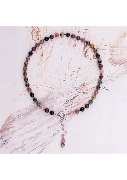 Turmalin ve Hematit Doğal Taş Kadın Kolye modelleri