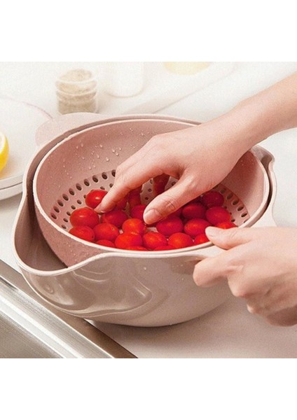 Çok Amaçlı 360 Derece Dönebilir Pratik Hazneli Mutfak Süzgeç Elek (5361) fiyatları