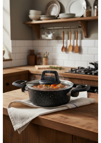 Sakura 4 Parça Tencere Seti Siyah fiyatları