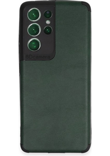 Samsung Galaxy S21 Ultra Kılıf Loop Deri Silikon - Yeşil