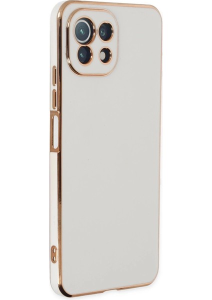 Xiaomi Mi 11 Lite Kılıf Volet Silikon - BEYAZ-(5796) - M129K346-R57129