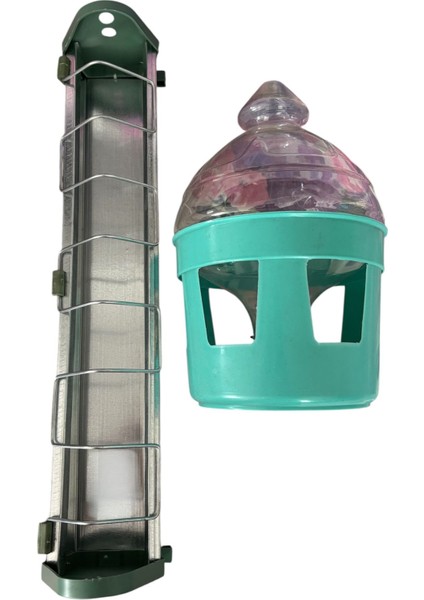 Güvercin, Tavuk; Civciv Yemlik 50cm, Suluk Şeffaf 3 lt