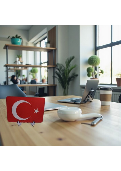Türk Bayrağı Masa Üstü Dekoratif Satand