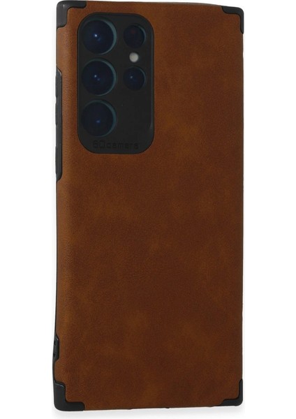 S22 Kılıf Loop Deri Silikon - Kahverengi