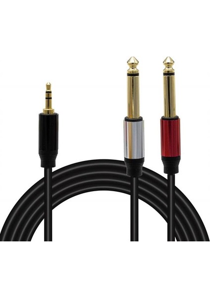 Magicvoice LD360 3.5 mm Aux Erkek - 2x 6.3 mm Mono Erkek 1.5 Metre Kablo