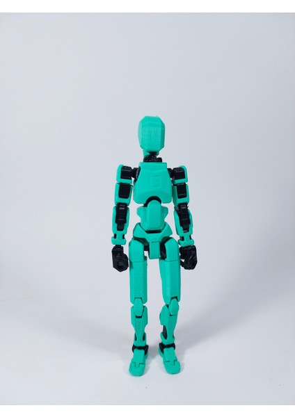 Dummy Oynar Eklemli 15 cm Aksiyon Oyuncağı Su Yeşili Siyah 3 Çift El & Aksesuar