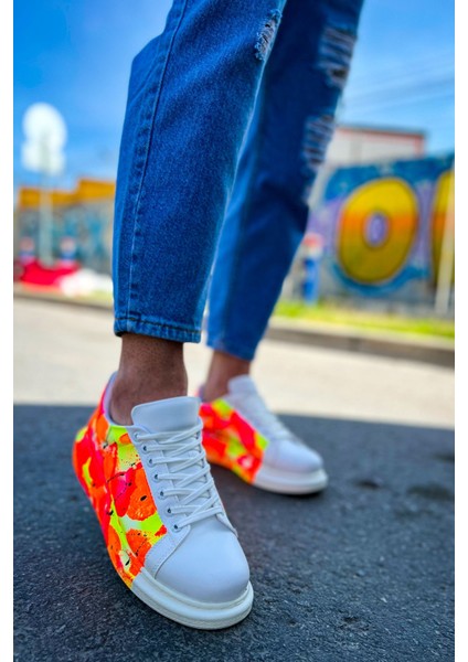 CH254 - Cbt Pittura Erkek Ayakkabı 535 Neon Turuncu / Sıyah Yağmur modelleri