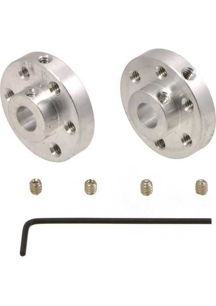 6 mm Motor Bağlantı Elemanı Çifti (M3 Sabitleme Vida Delikli) - PL-1999