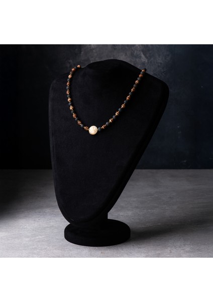 Tibet Akik ve Hematit Doğal Taş Kadın Kolye fiyatları