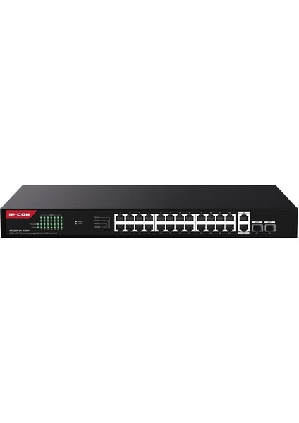Ip-Com G1128-24-410W 24 Port Gıgabıt +2xgb RJ45/SFP Uplınk 370W Poe Rackmount Swıtch