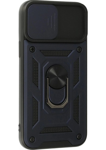 iPhone 13 Pro Kılıf Pars Lens Yüzüklü Silikon - Lacivert fiyatları