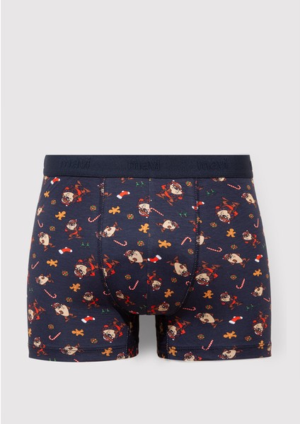 Yılbaşı Temalı Baskılı Boxer 0912136-70500
