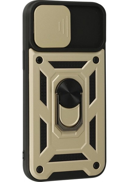 iPhone 13 Pro Kılıf Pars Lens Yüzüklü Silikon - Gold fiyatları