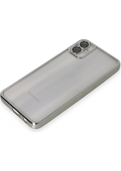 Samsung Galaxy A05 Kılıf Lensli Silikon - Gümüş fırsatları