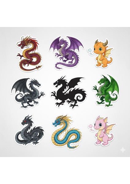 Dragon Telefon Laptop Notebook Tablet Defter Matara Stiker Etiket ST2328