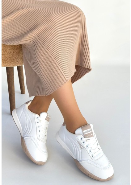 Tawen Beyaz Cilt Bağcıklı Spor Ayakkabı - Lisinya fiyatları