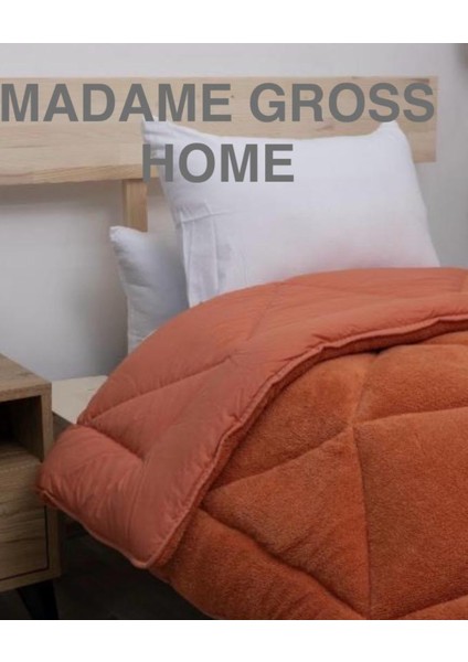 Home Bambu Premium Kiremit Renk %100 Pamuk Kumaş Silikon Dolgulu Yorgan 155X215 cm