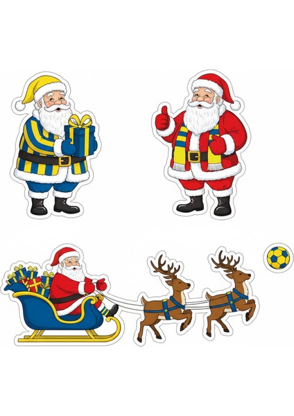 Fenerbahçe Temalı Noel Yılbaşı Telefon Laptop Notebook Tablet Defter Matara Stiker Etiket ST2403