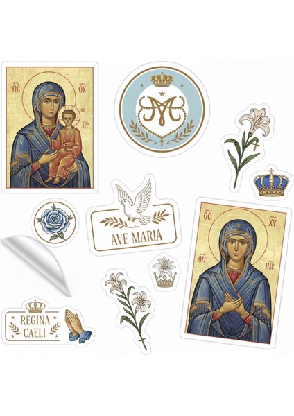 Meryem Ana Telefon Laptop Notebook Tablet Defter Matara Stiker Etiket ST2354