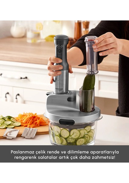 Sebze, Et ve Meyve Dilimle Doğra Karıştır Rendele Çırp Smoothie Yap 6 Bıçaklı 2500W Yüksek Güçlü Premium Mutfak Robotu & Blendır Inox fiyatları