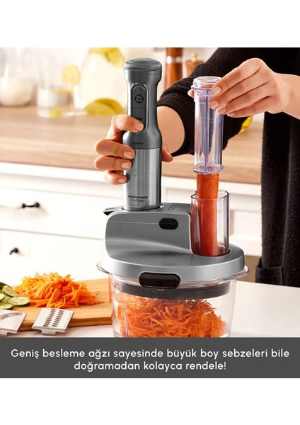 Sebze, Et ve Meyve Dilimle Doğra Karıştır Rendele Çırp Smoothie Yap 6 Bıçaklı 2500W Yüksek Güçlü Premium Mutfak Robotu & Blendır Inox modelleri