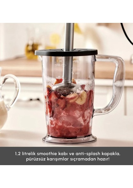 Sebze, Et ve Meyve Dilimle Doğra Karıştır Rendele Çırp Smoothie Yap 6 Bıçaklı 2500W Yüksek Güçlü Premium Mutfak Robotu & Blendır Inox