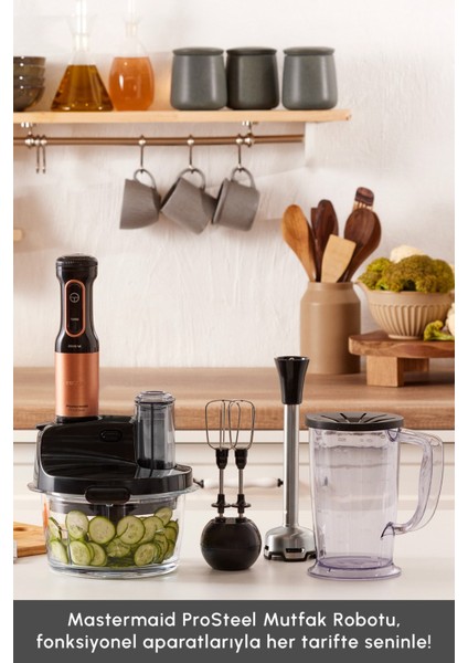 Sebze, Et ve Meyve Dilimle Doğra Karıştır Rendele Çırp Smoothie Yap 6 Bıçaklı 2500W Yüksek Güçlü Premium Mutfak Robotu & Blendır Inox fırsatları