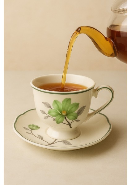 Çiçek Desenli 90 ml Kahve Fincanı Takımı modelleri