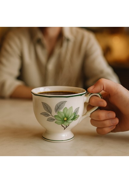 Çiçek Desenli 90 ml Kahve Fincanı Takımı fırsatları