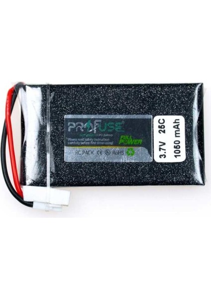 3.7 V 1s Lipo Batarya-Pil 1050 Mah 25C modelleri