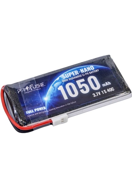3.7 V 1s Lipo Batarya-Pil 1050 Mah 25C