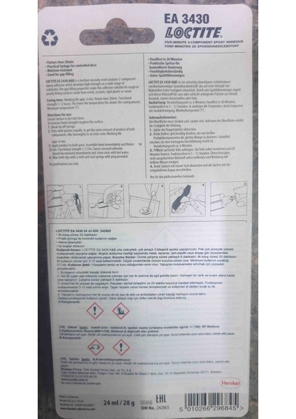 Ea 3430 Loctite Epoksi 28GR/24ML. fiyatları
