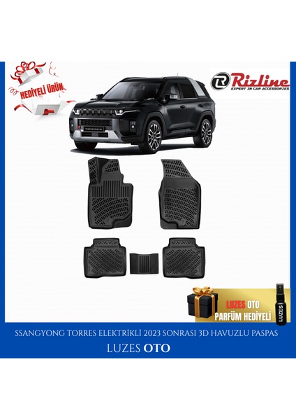 Ssangyong Torres Elektrikli 3D Havuzlu Paspas 2025 Model Uyumlu