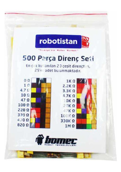 1/4 W Direnç Kiti (500 Adet)